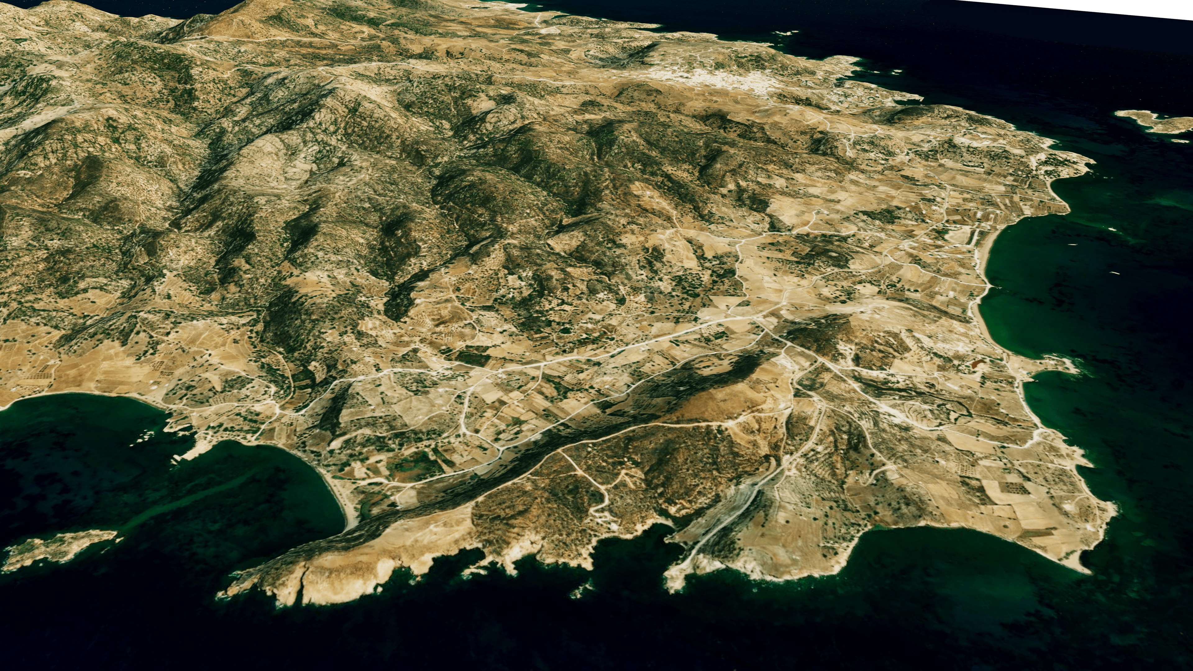 kimolos island 3d model terrain Low-poly 3D model_2