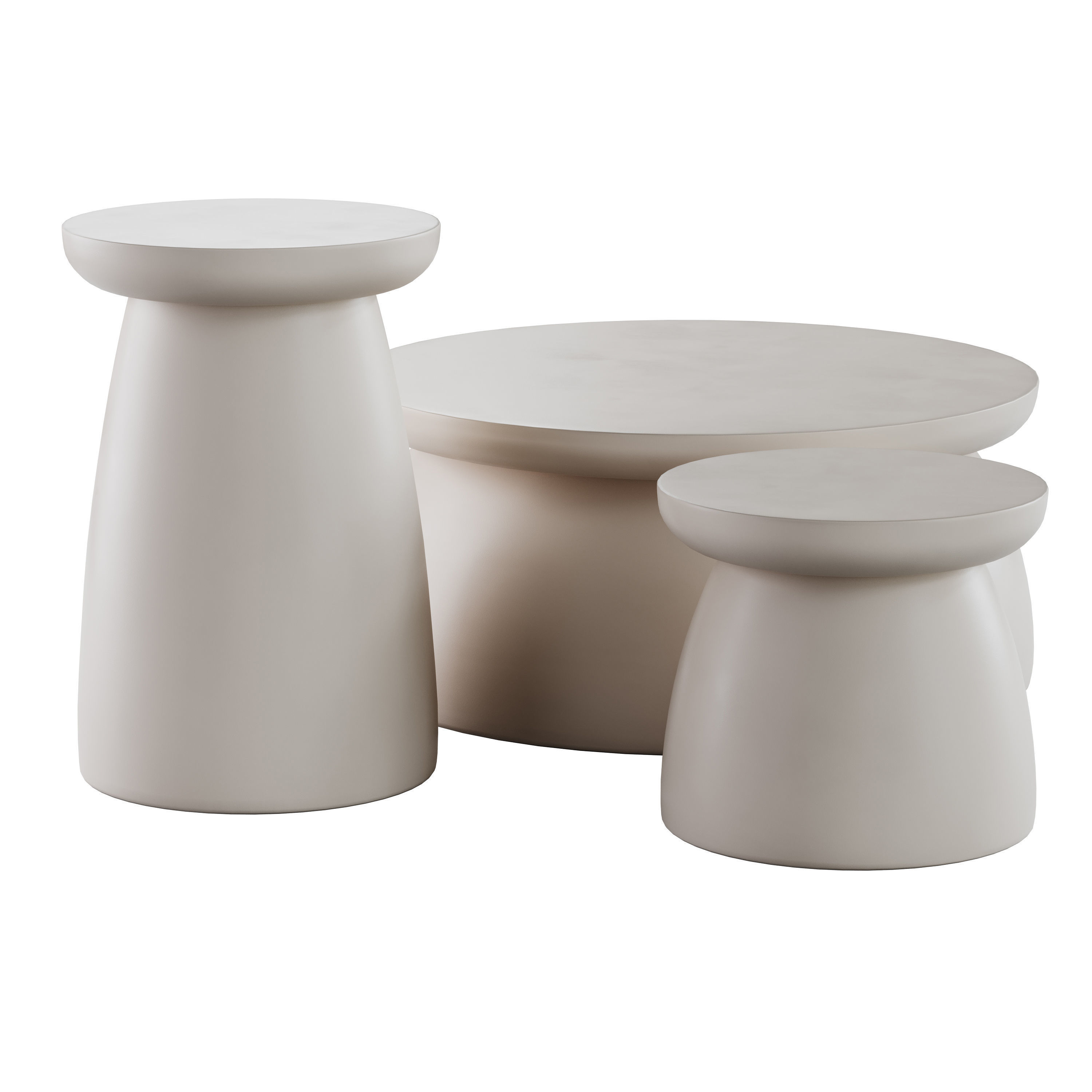 japandi Design Beige Color 3D model_2