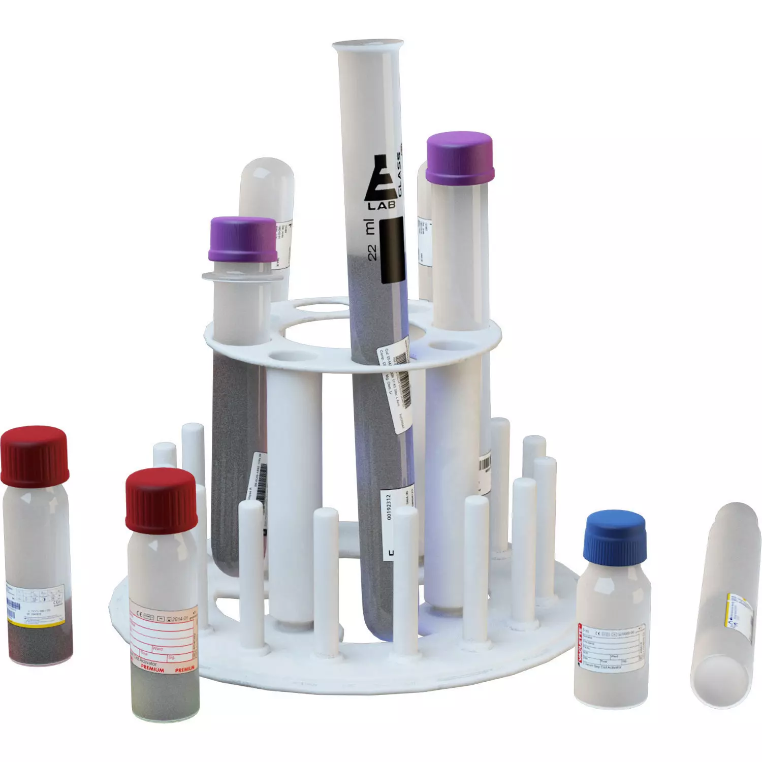 Stand with Test Tubes 3D model_0
