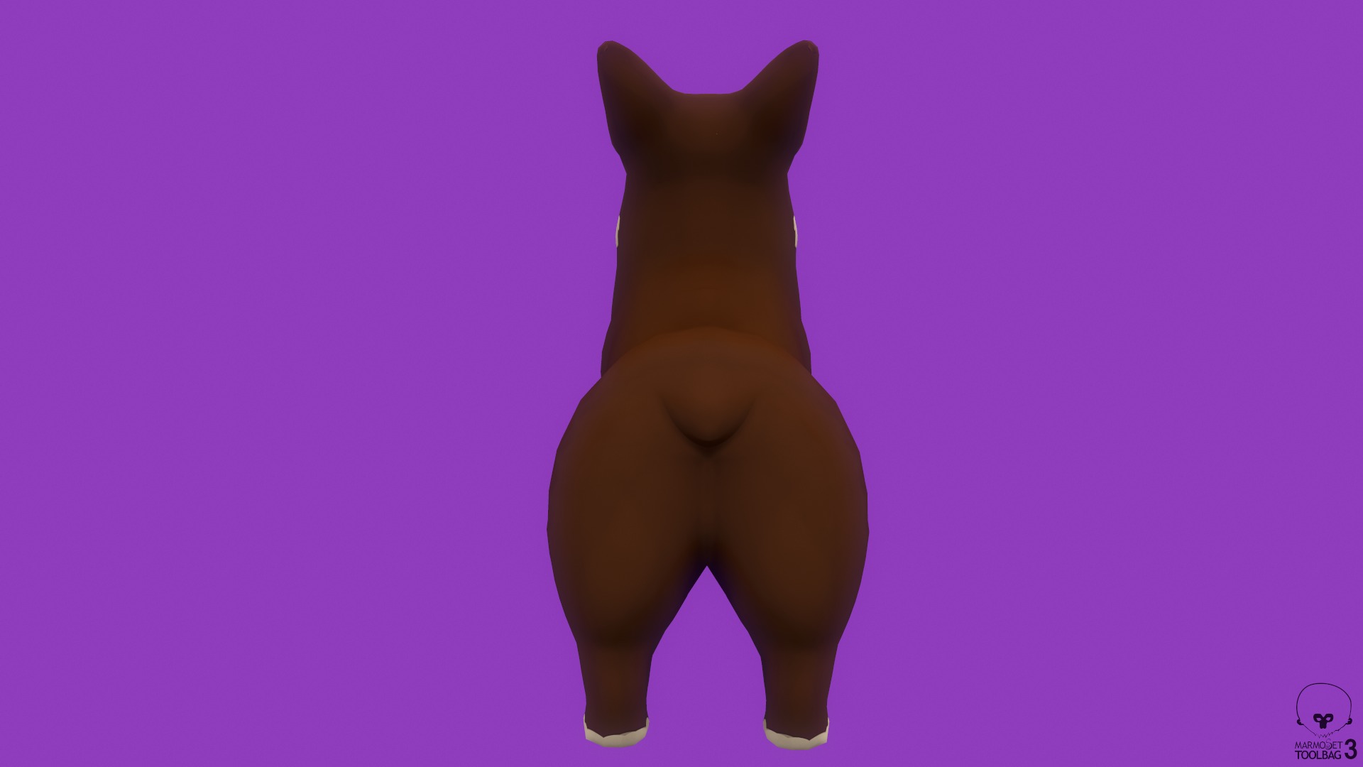 Stylized Brown Welsh Corgy for Games and Animation  Low-poly 3D model_5