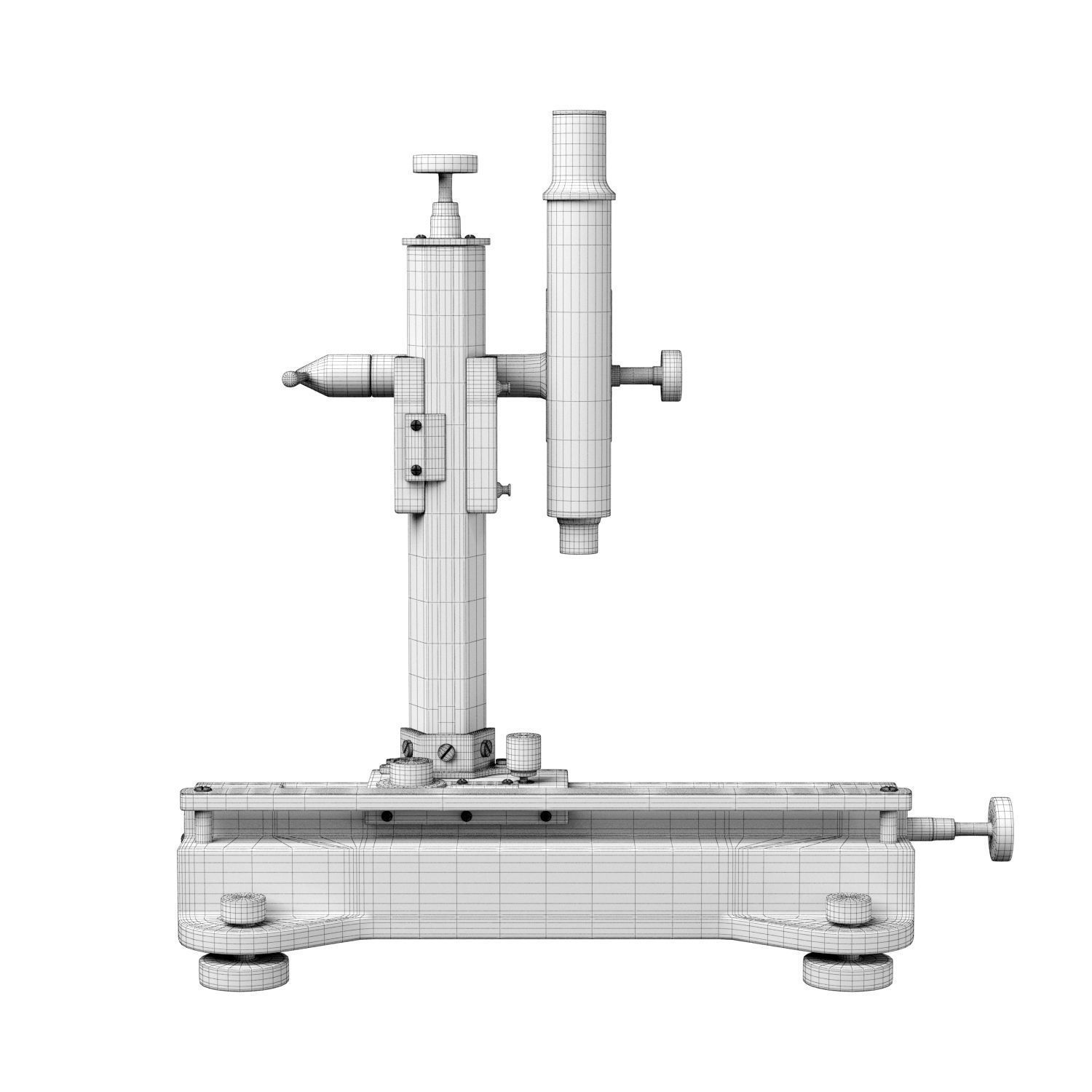 Traveling Microscope Low-poly 3D model_4