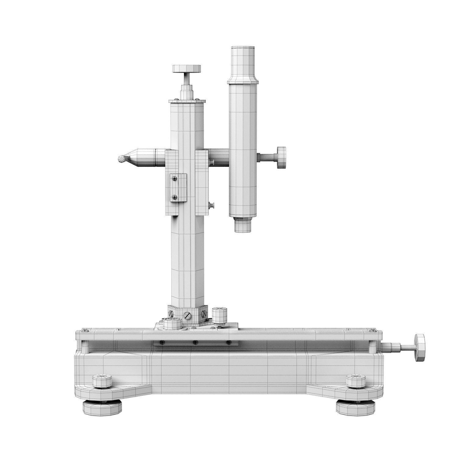 Traveling Microscope Low-poly 3D model_3