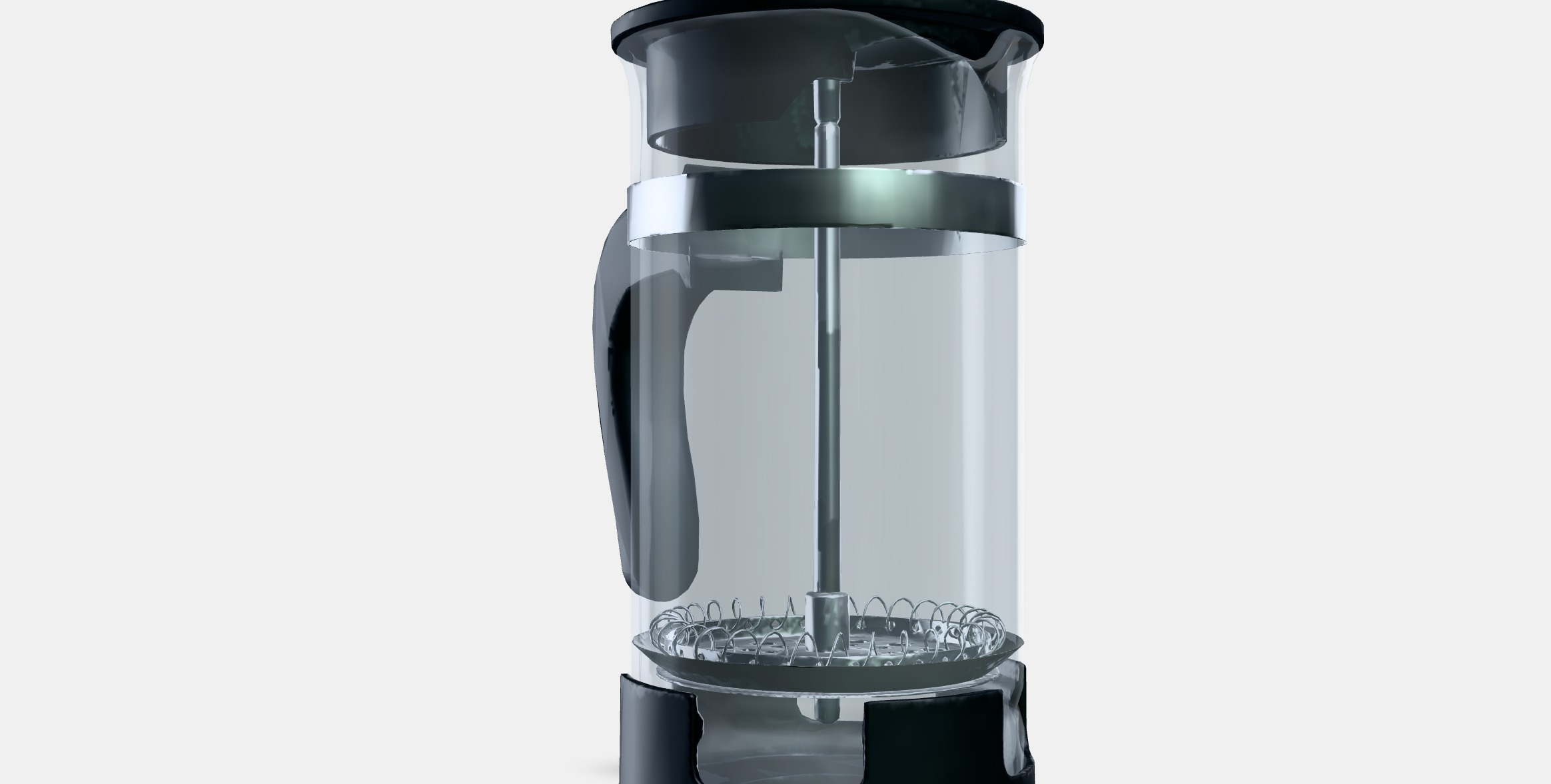 UPPHETTA French press coffee maker Low-poly 3D model_8