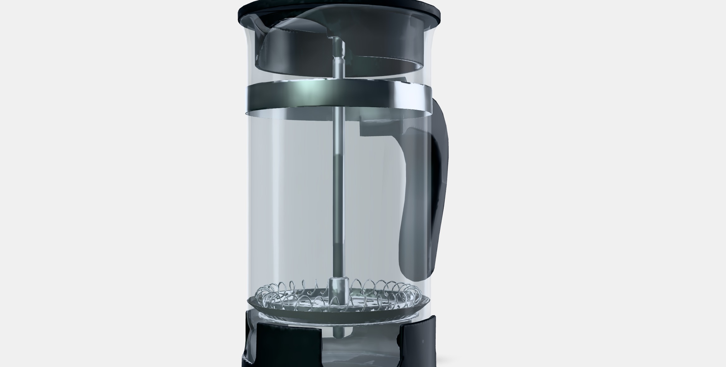 UPPHETTA French press coffee maker Low-poly 3D model_13