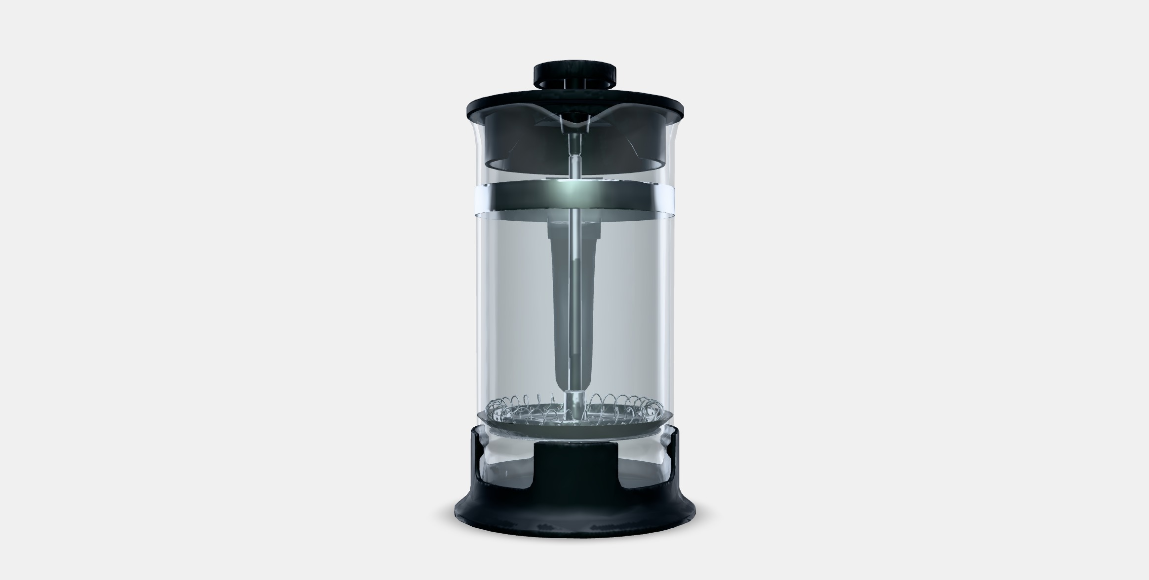 UPPHETTA French press coffee maker Low-poly 3D model_10