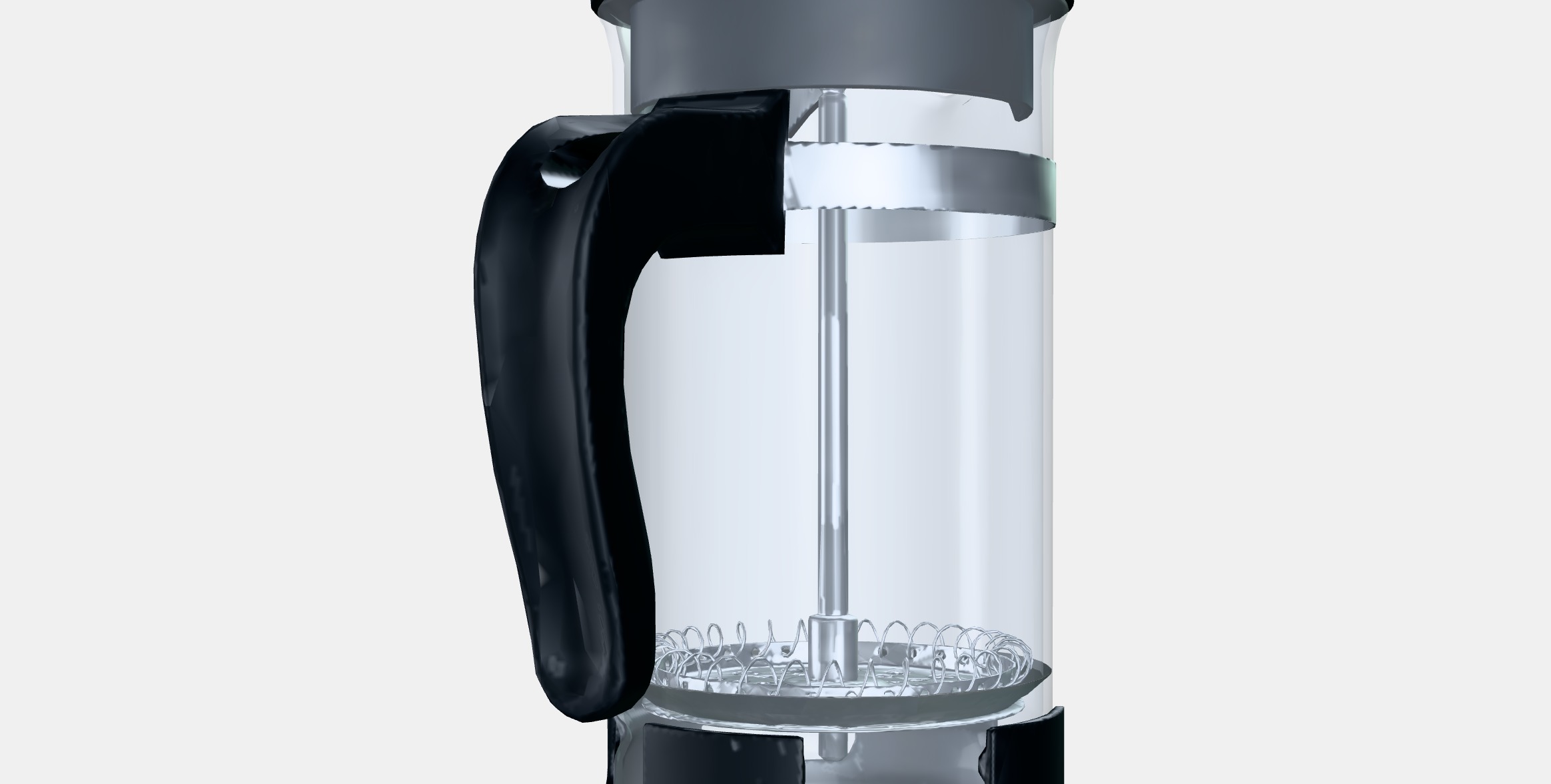 UPPHETTA French press coffee maker Low-poly 3D model_9