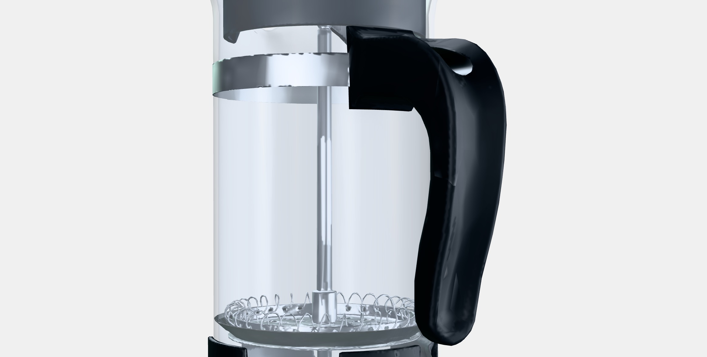 UPPHETTA French press coffee maker Low-poly 3D model_4