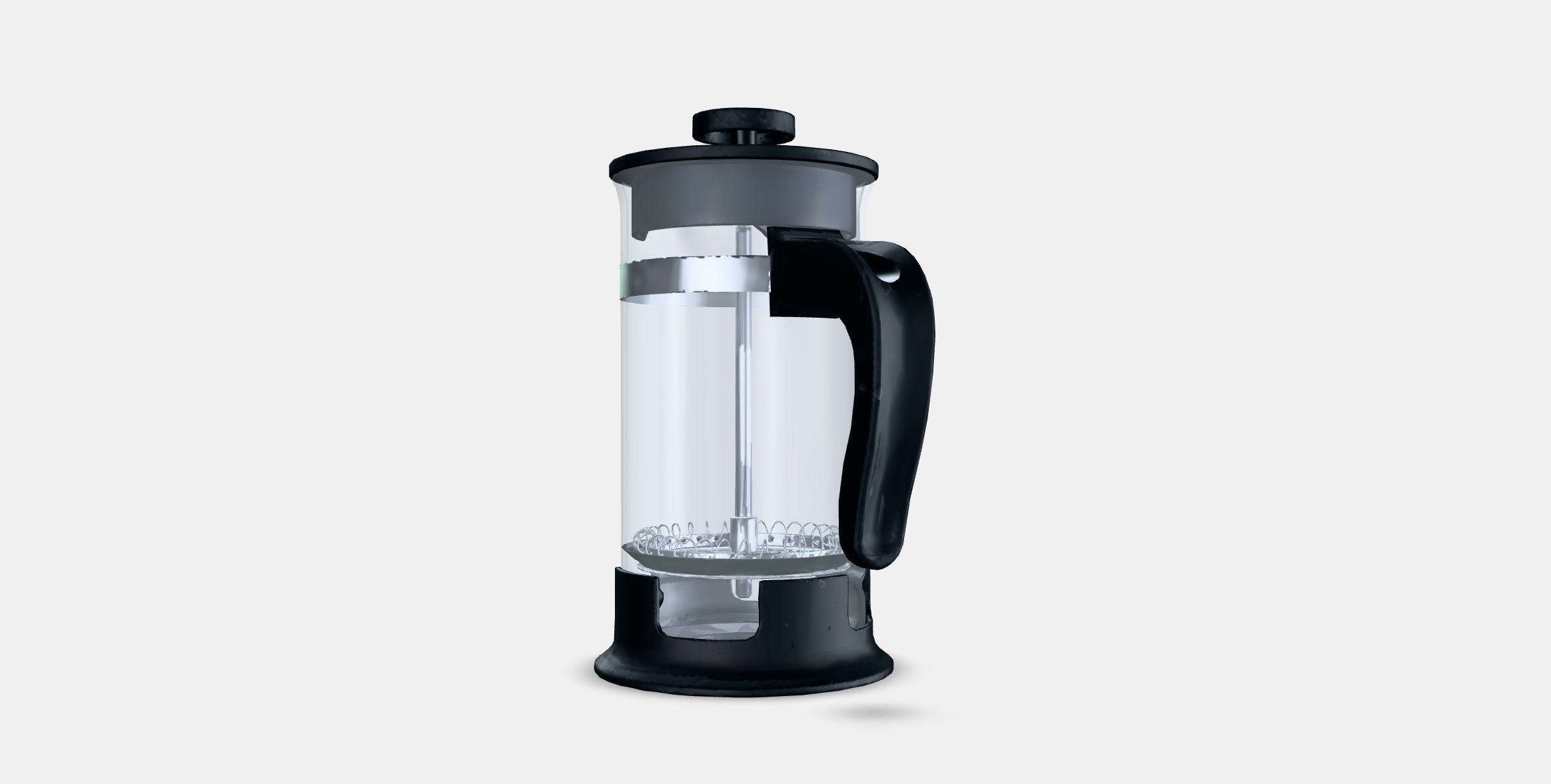 UPPHETTA French press coffee maker Low-poly 3D model_16