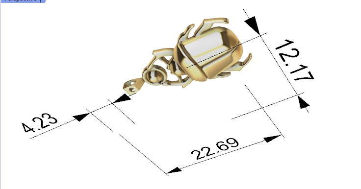 Ladybug Pendant Necklace charm Bracelet Jewelry 3D print model_26