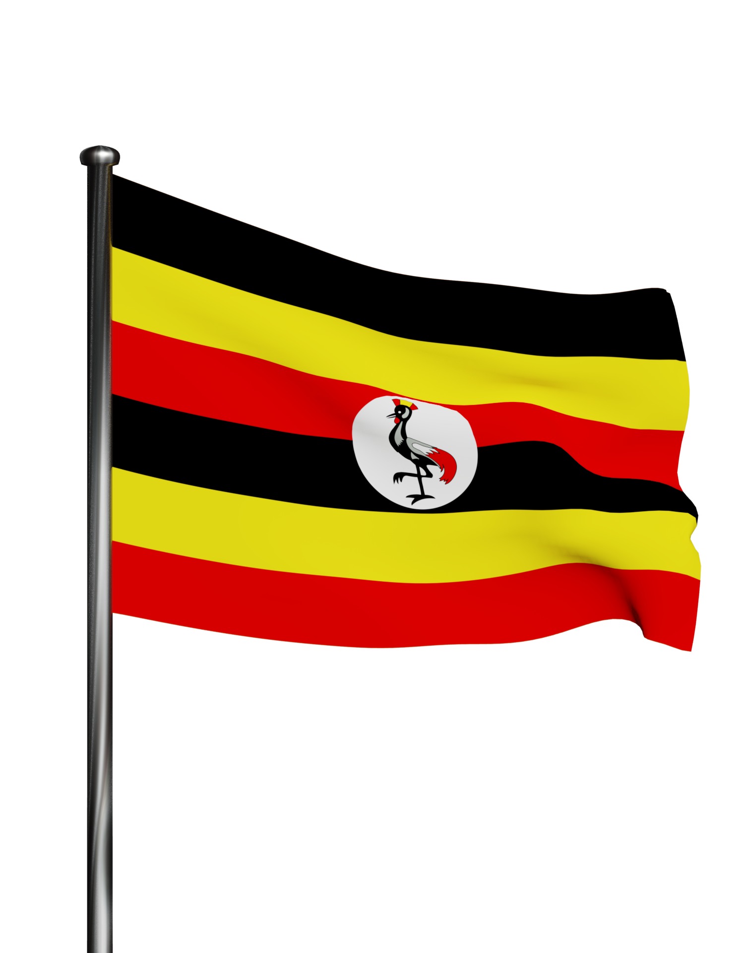 Uganda flag 3D model_20