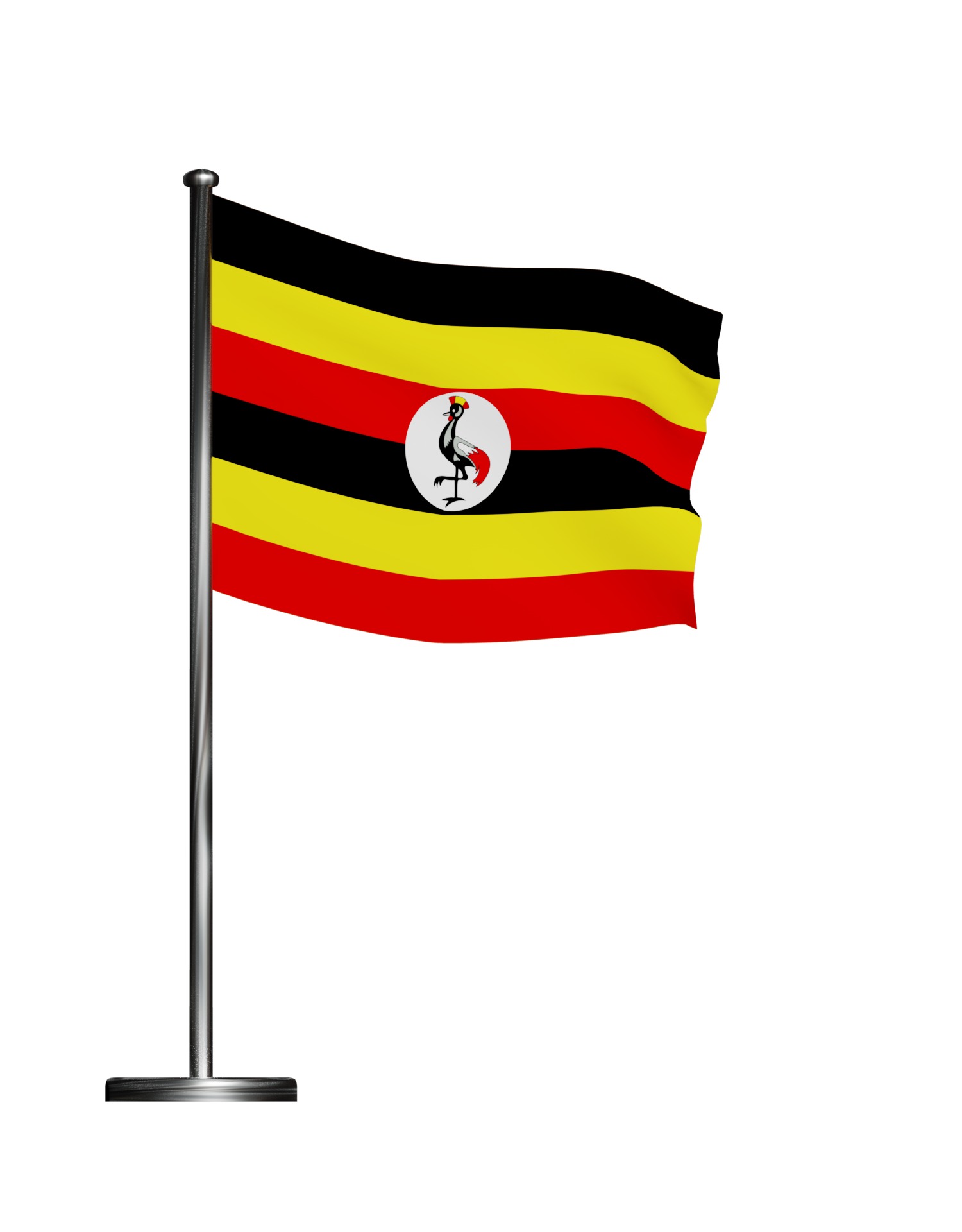 Uganda flag 3D model_3