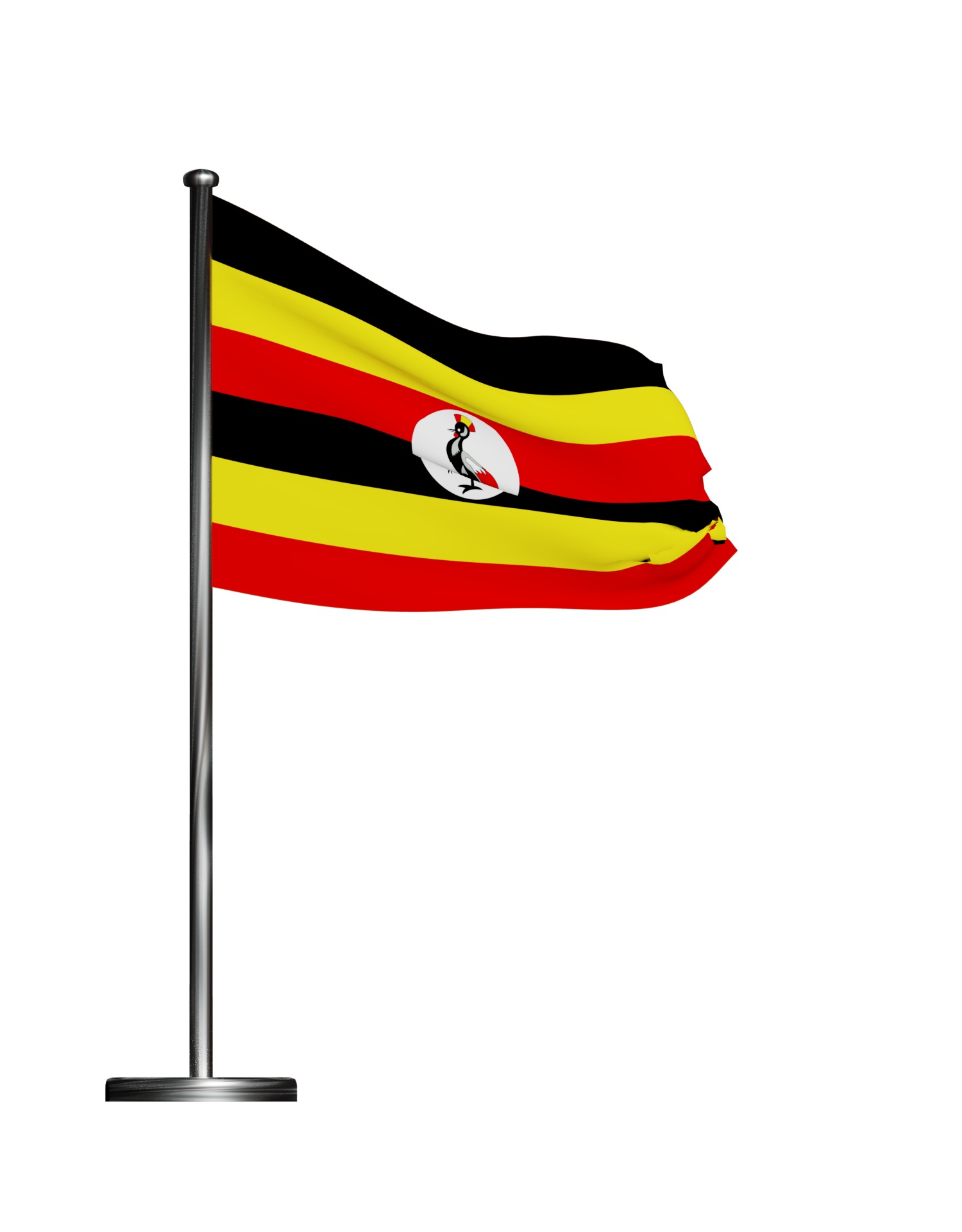 Uganda flag 3D model_18