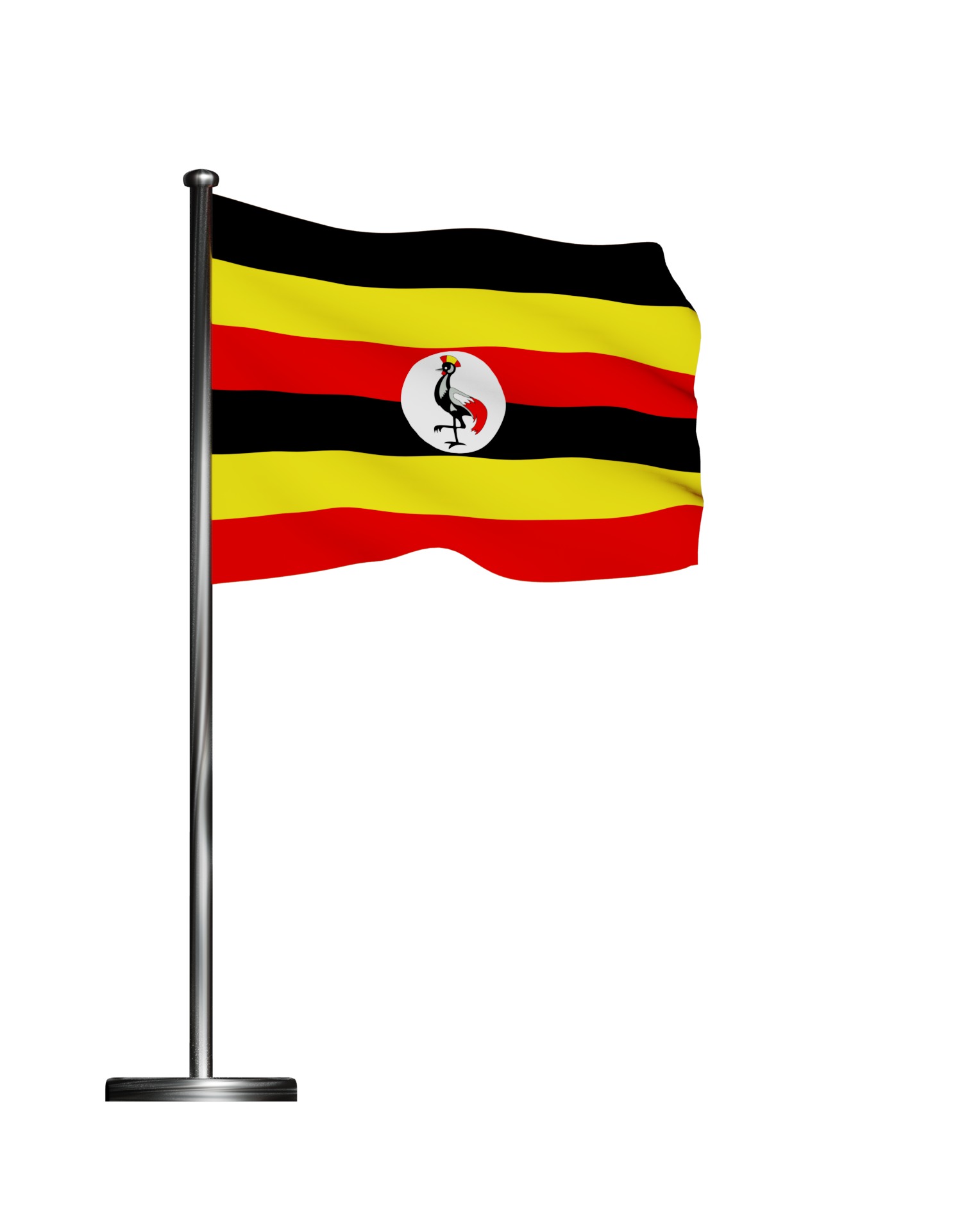 Uganda flag 3D model_14