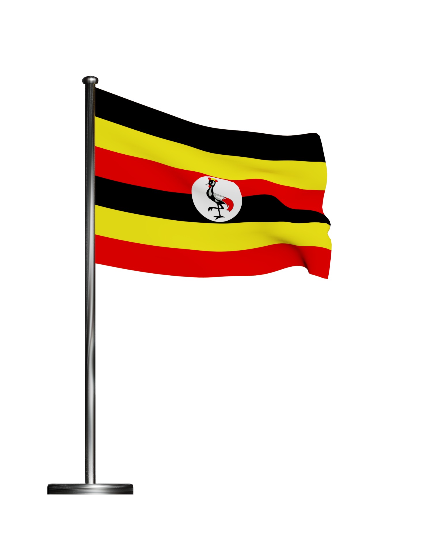 Uganda flag 3D model_22