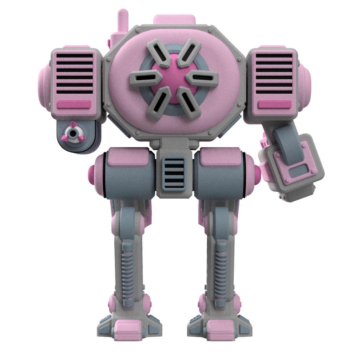 UwU Shadow Force Bandit Tabletop Mech Miniature  3D print model_4