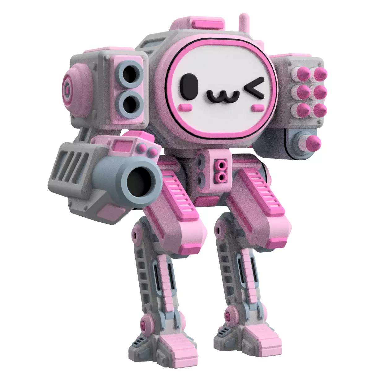 UwU Shadow Force Bandit Tabletop Mech Miniature  3D print model_0