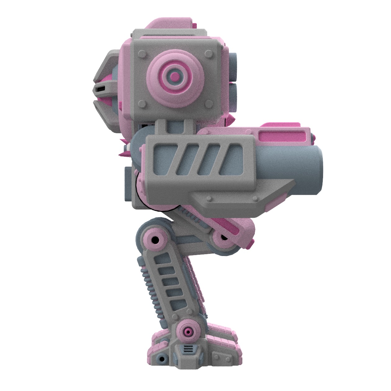 UwU Shadow Force Bandit Tabletop Mech Miniature  3D print model_3