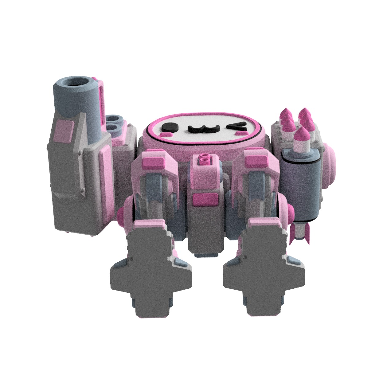 UwU Shadow Force Bandit Tabletop Mech Miniature  3D print model_5