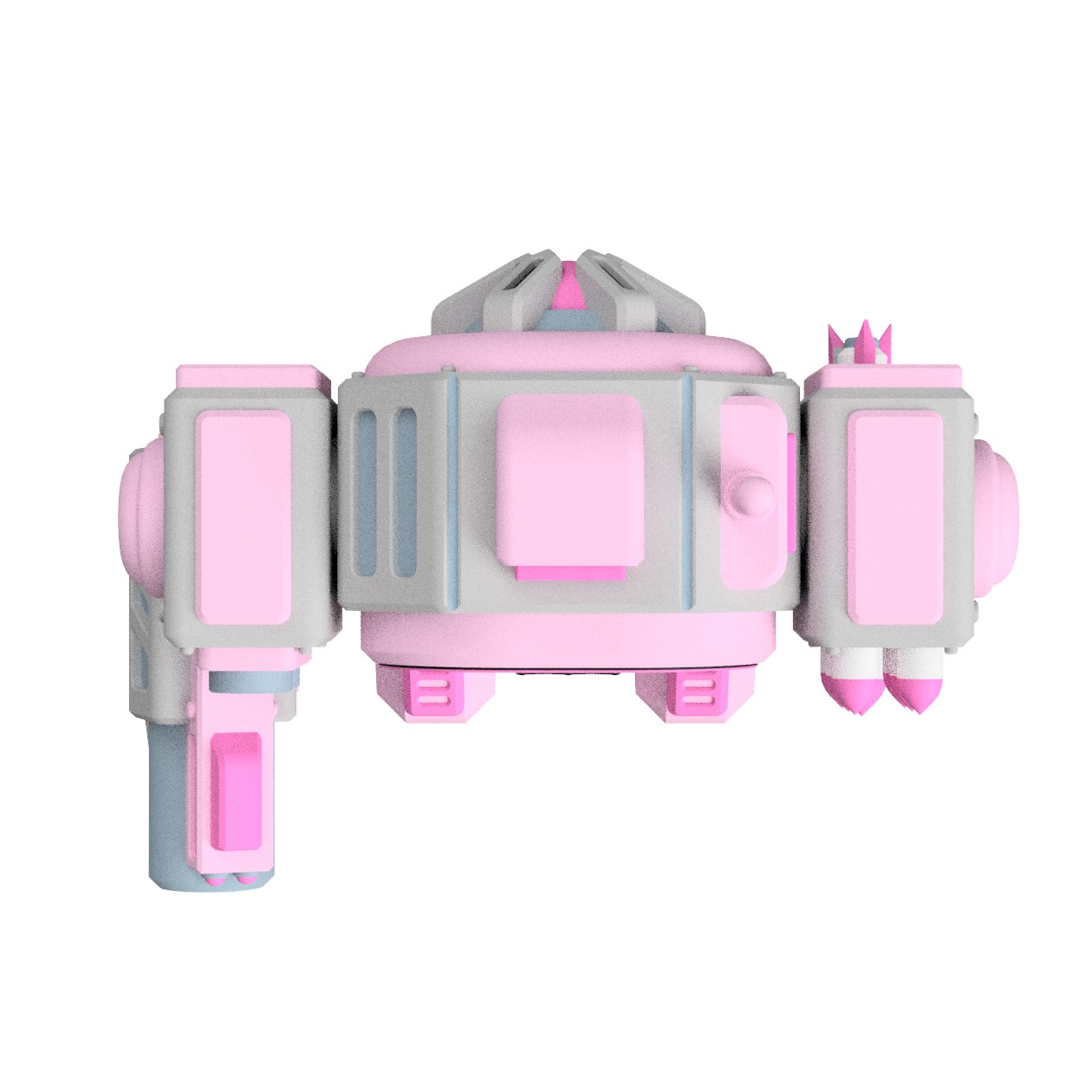 UwU Shadow Force Bandit Tabletop Mech Miniature  3D print model_6