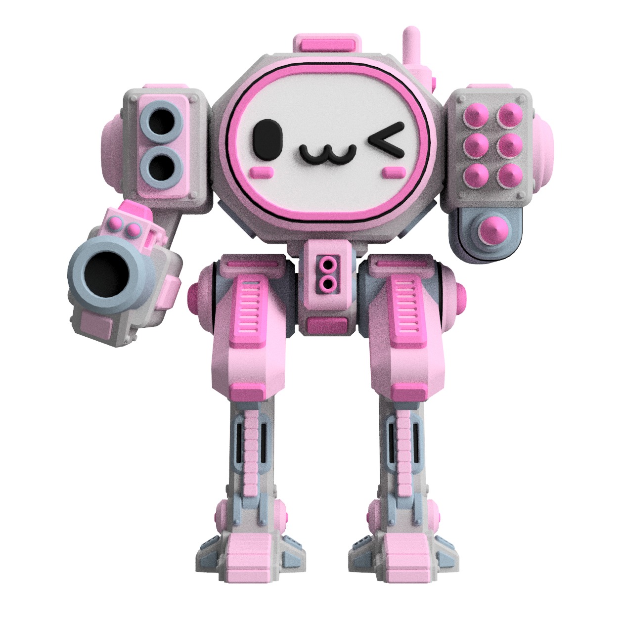 UwU Shadow Force Bandit Tabletop Mech Miniature  3D print model_1