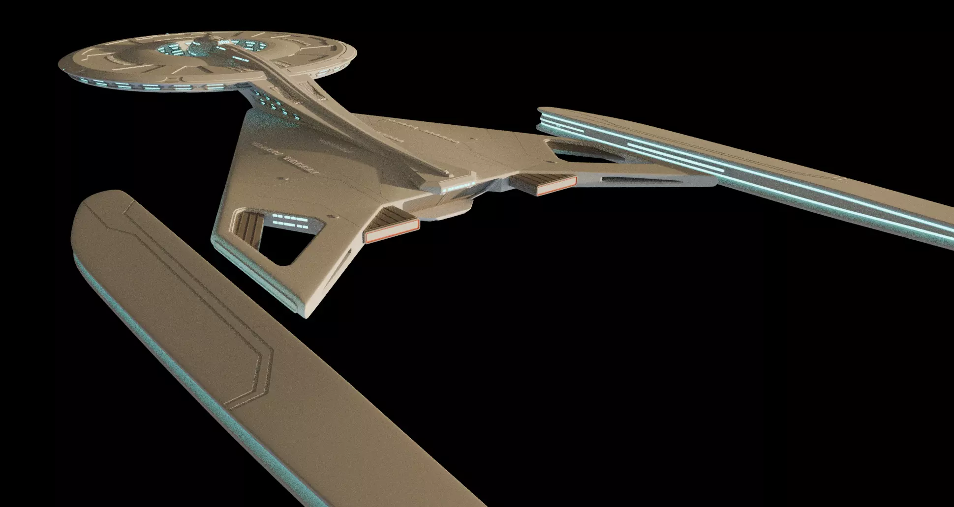 32nd century uss discovery wanderer class 3D print model