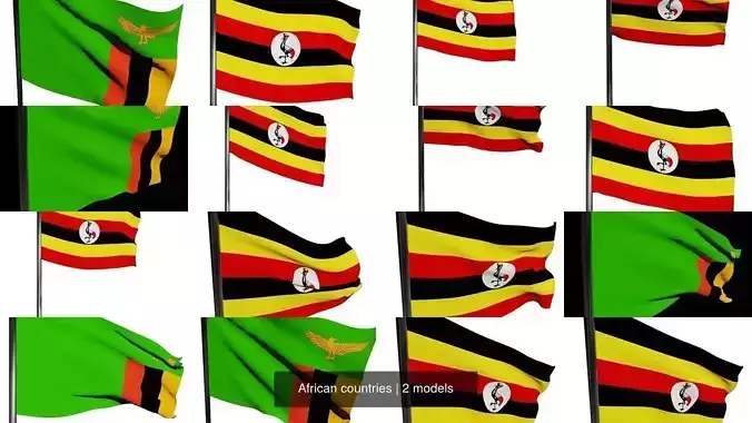 African countries 3D Model Collection