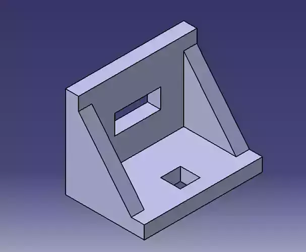 3D model of a bracket or mount