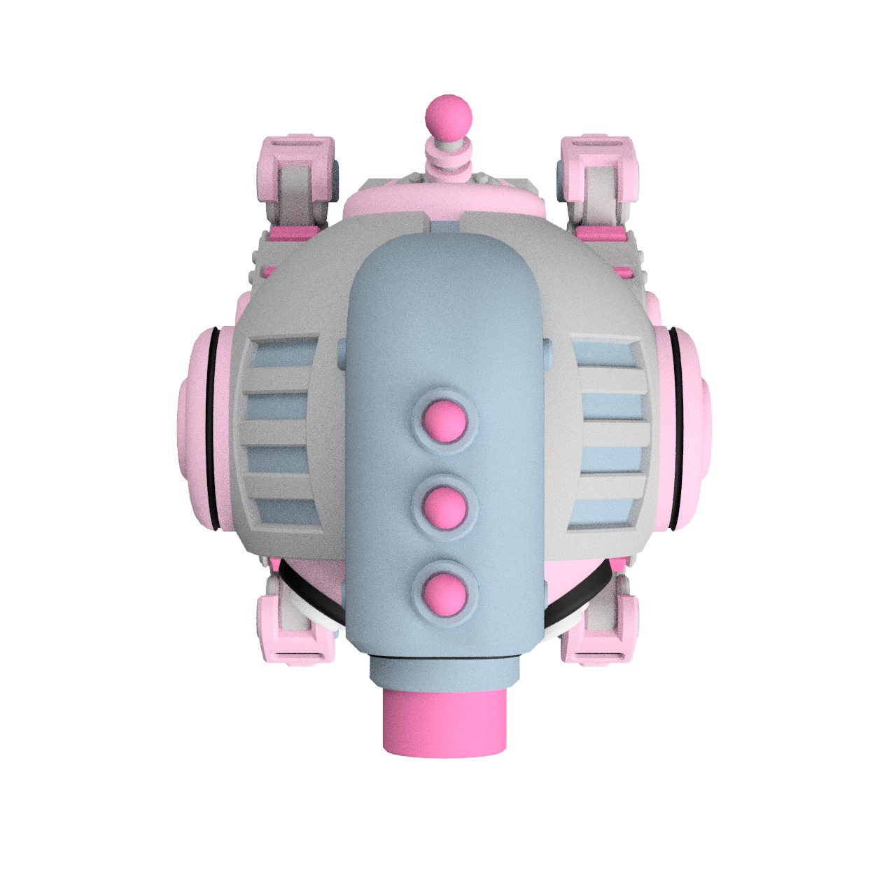 UwU Shadow Force Zero Tabletop Mech Miniature 3D print model_6