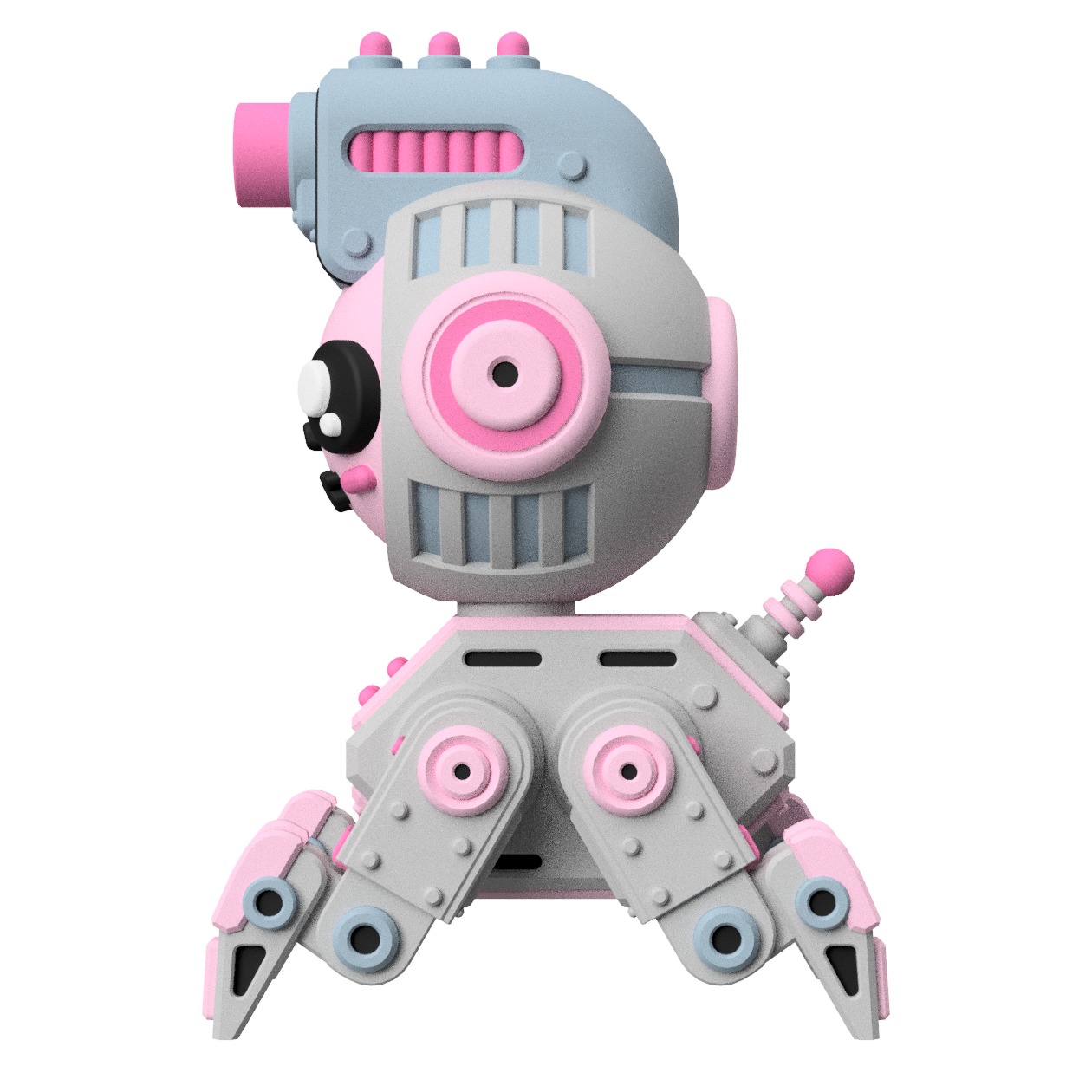 UwU Shadow Force Zero Tabletop Mech Miniature 3D print model_2