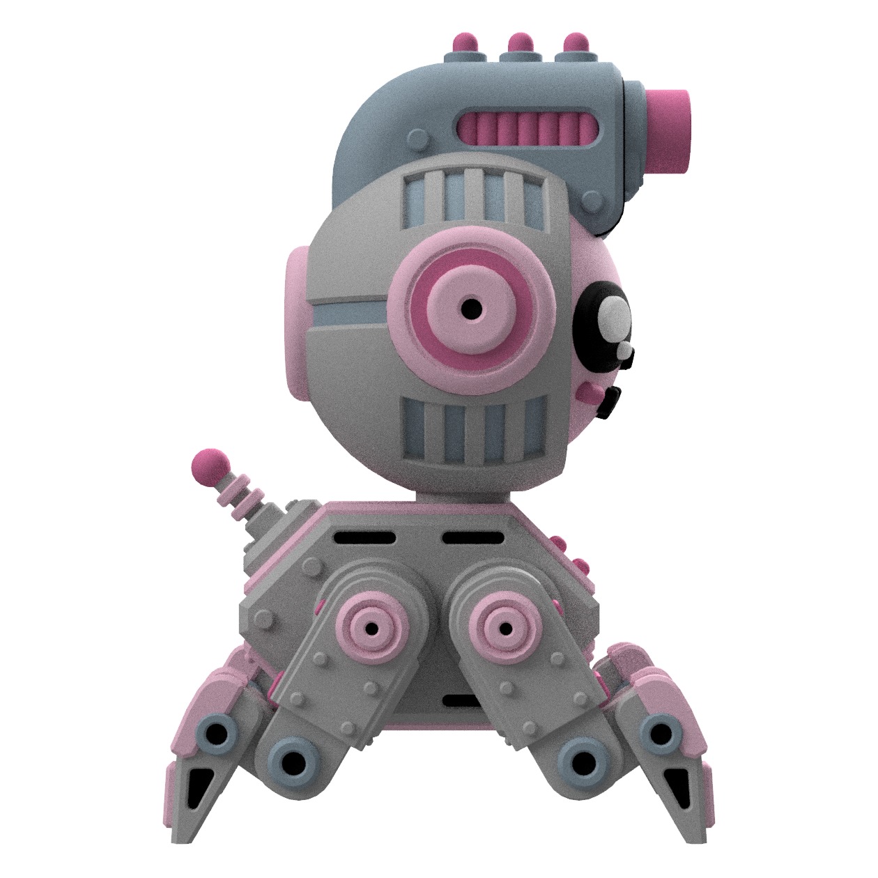 UwU Shadow Force Zero Tabletop Mech Miniature 3D print model_3