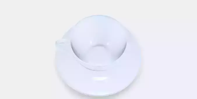 VARDERA Coffee cup and saucer Low-poly 3D model