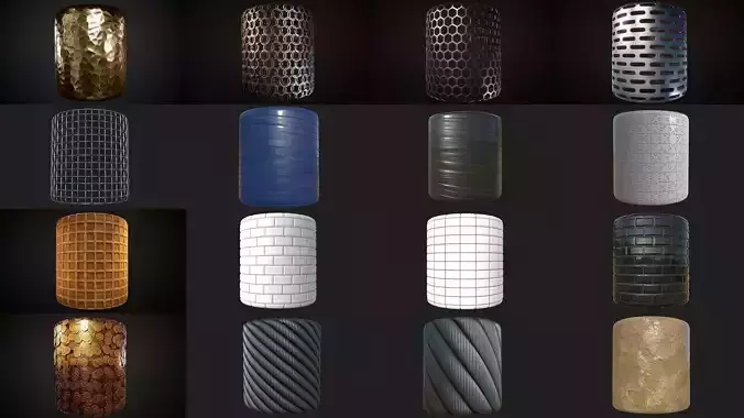 Collection of seamless PBR material textures Texture