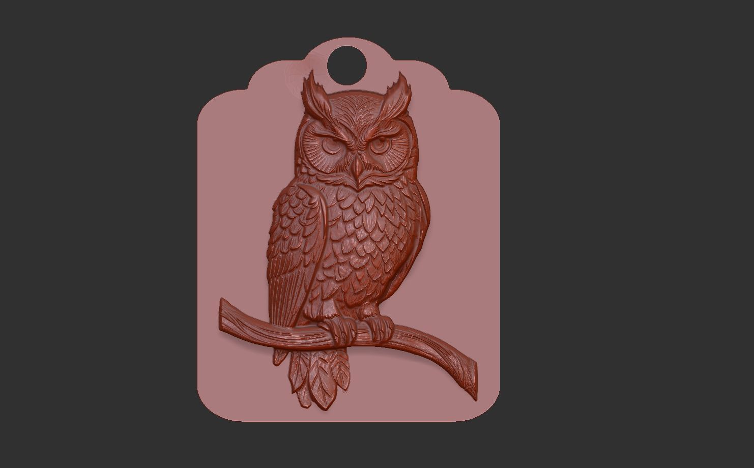 owl wall decoration 3D print model_8