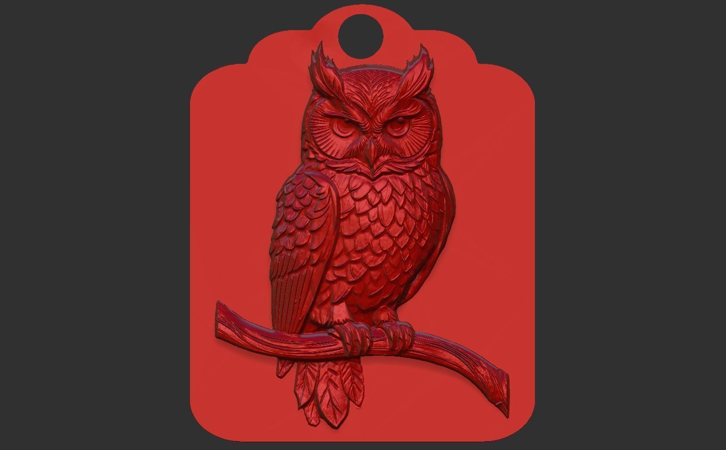 owl wall decoration 3D print model_6