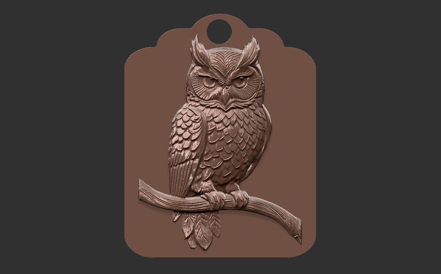 owl wall decoration 3D print model_10