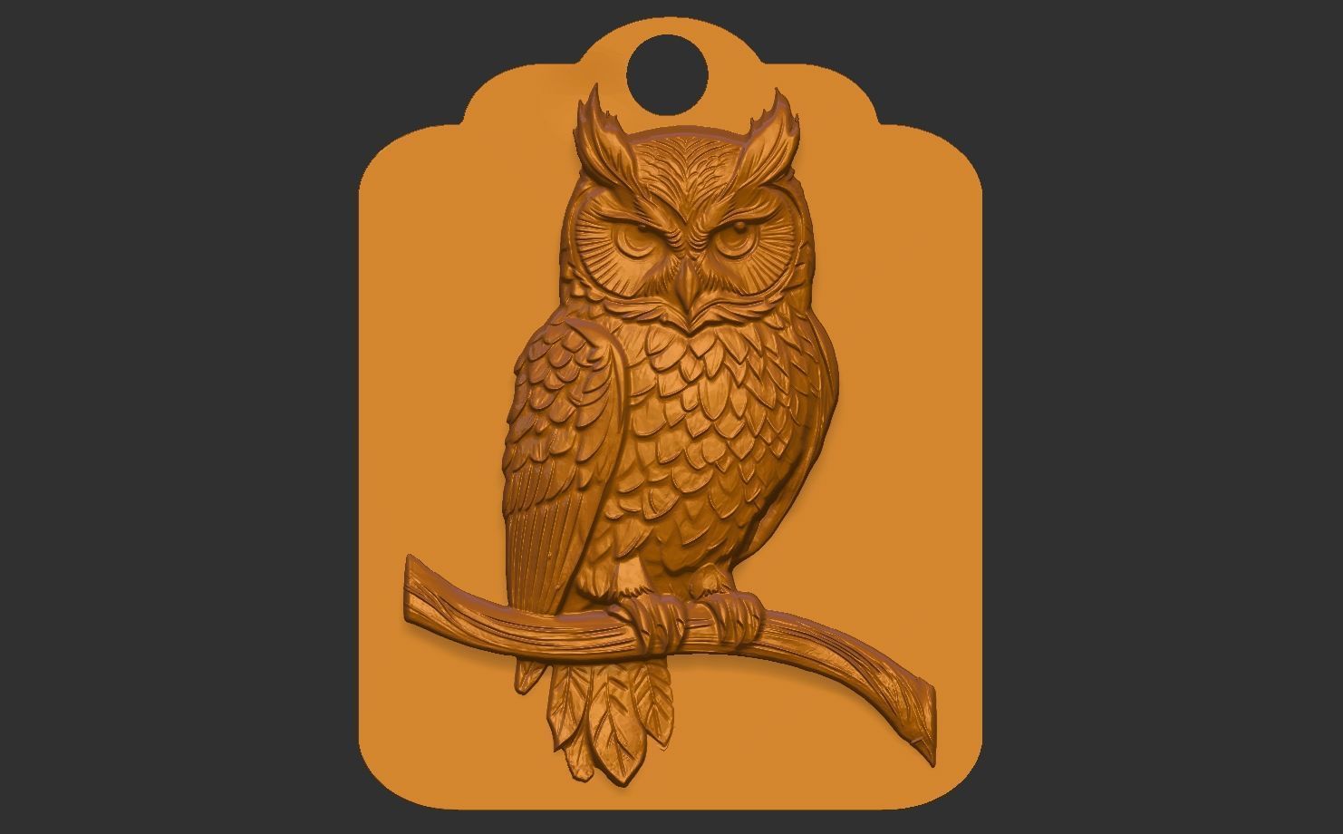 owl wall decoration 3D print model_9