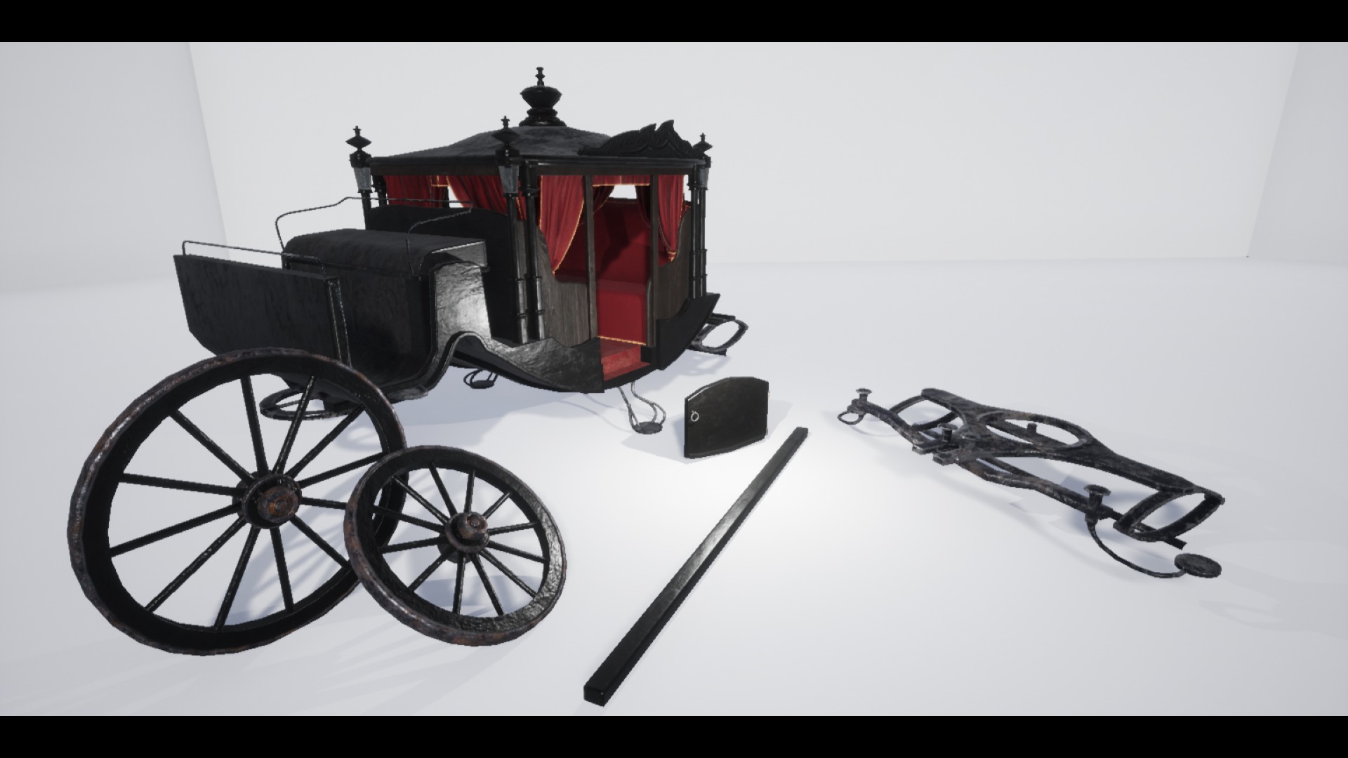 The Carriage 02 Low-poly 3D model_2