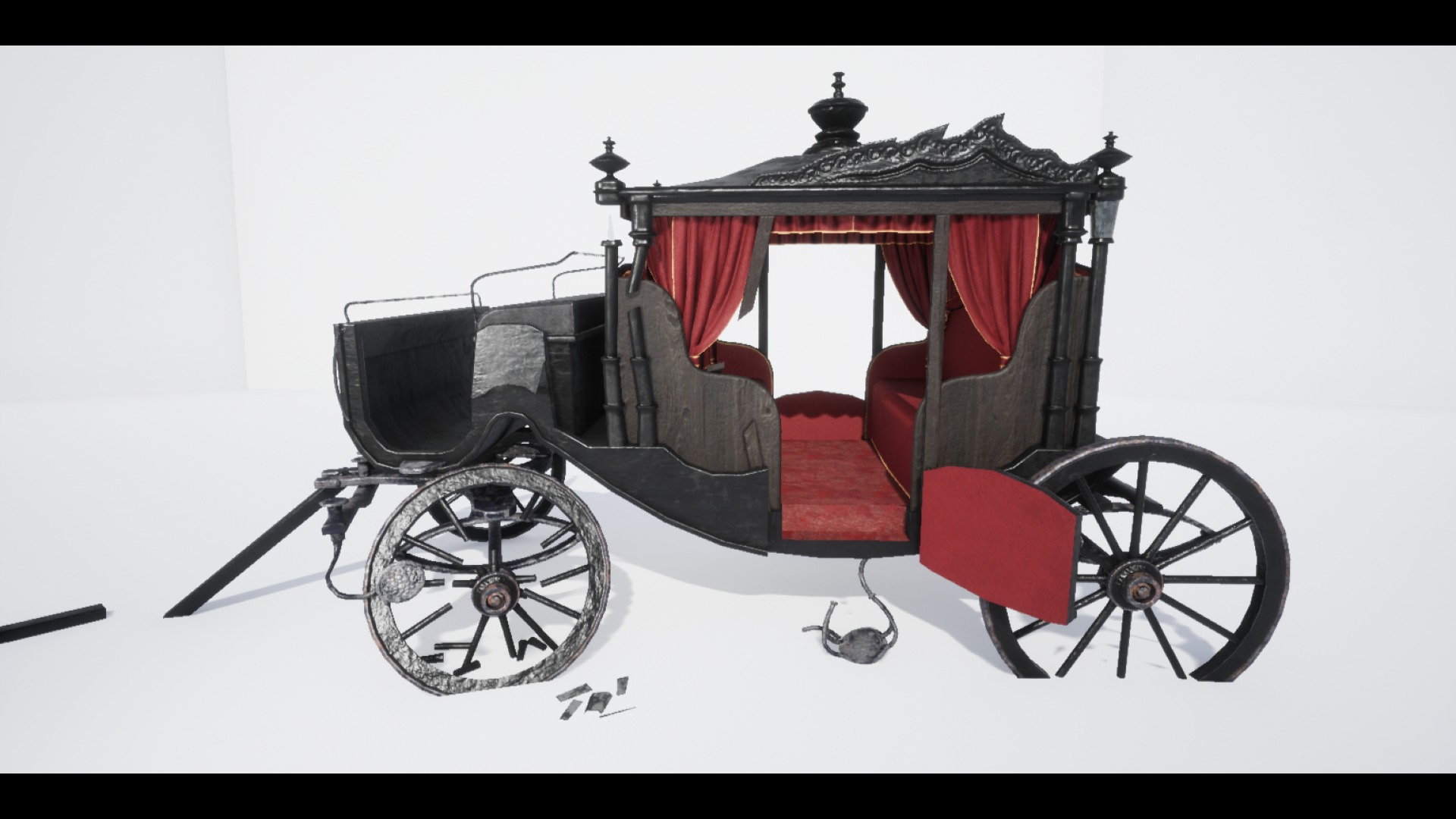 The Carriage 02 Low-poly 3D model_9
