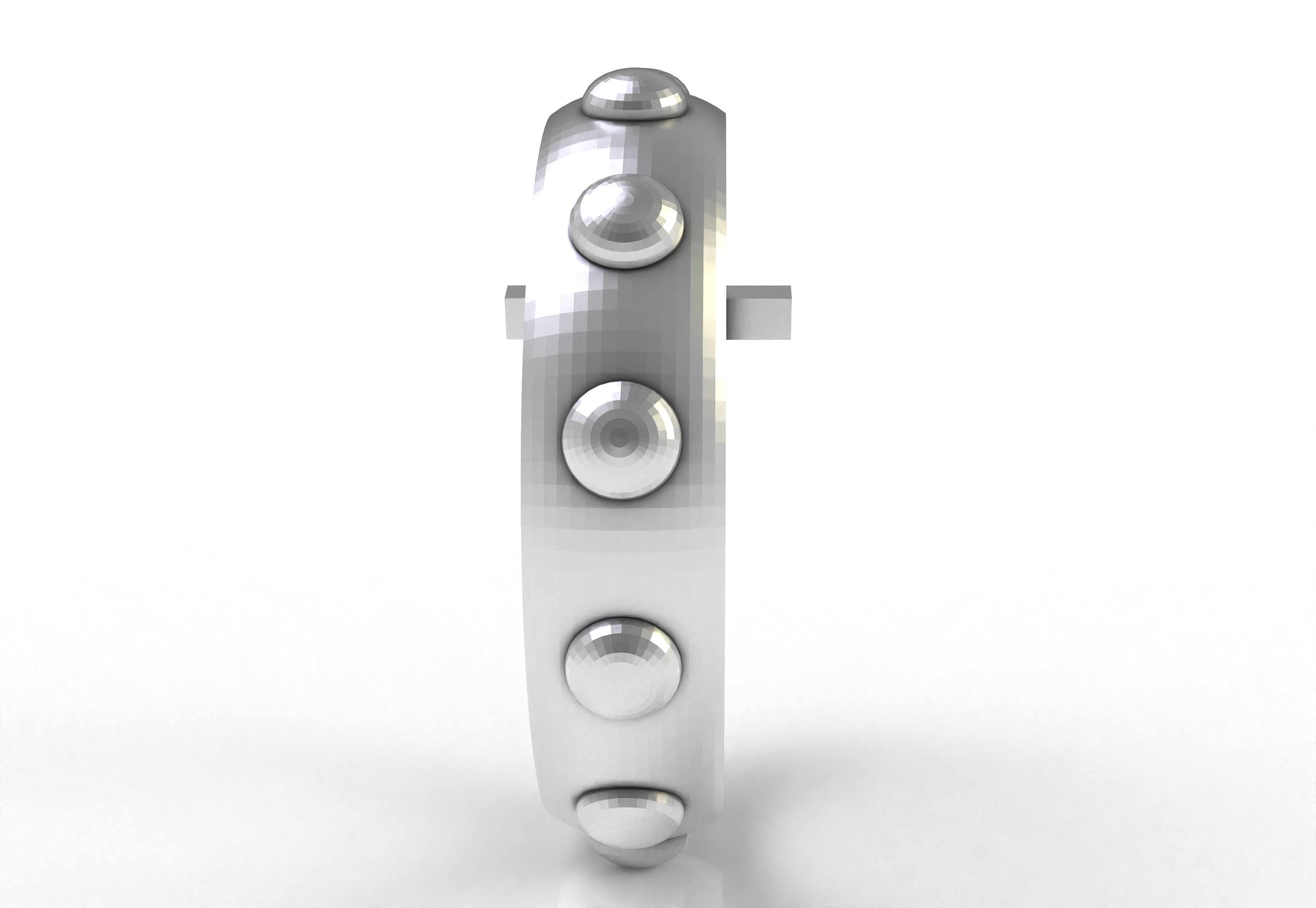 Jesus and Cross Domed Ring 3D print model_7