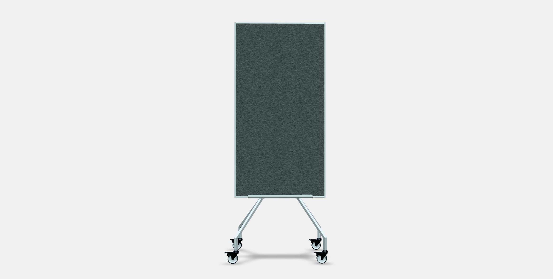 ELLOVEN Whiteboard-noticeboard with castors Low-poly 3D model_10