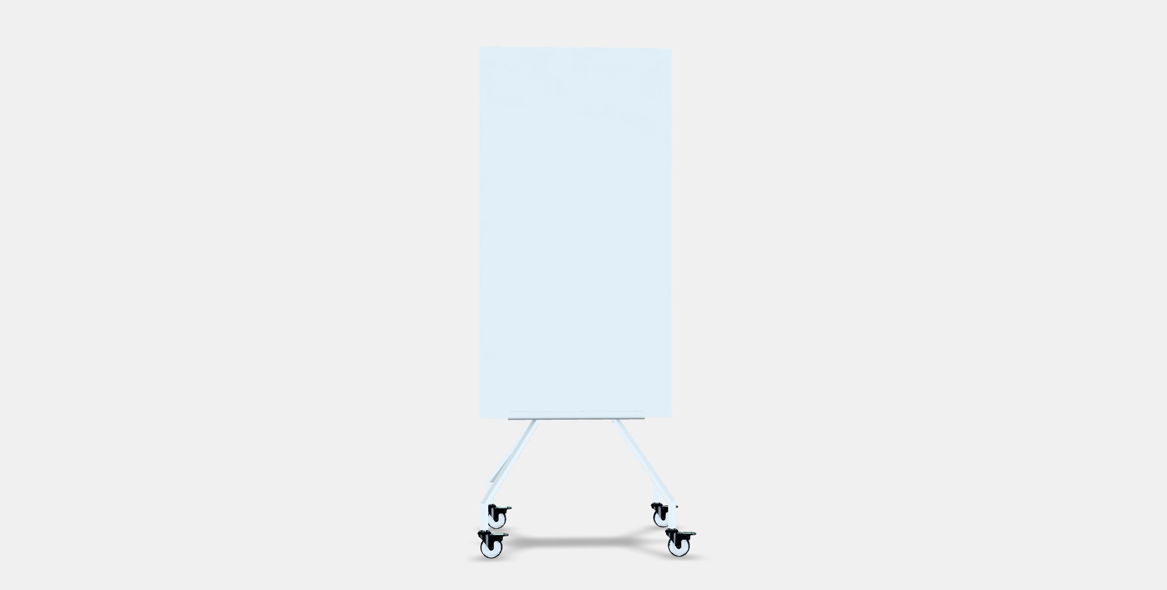 ELLOVEN Whiteboard-noticeboard with castors Low-poly 3D model_14
