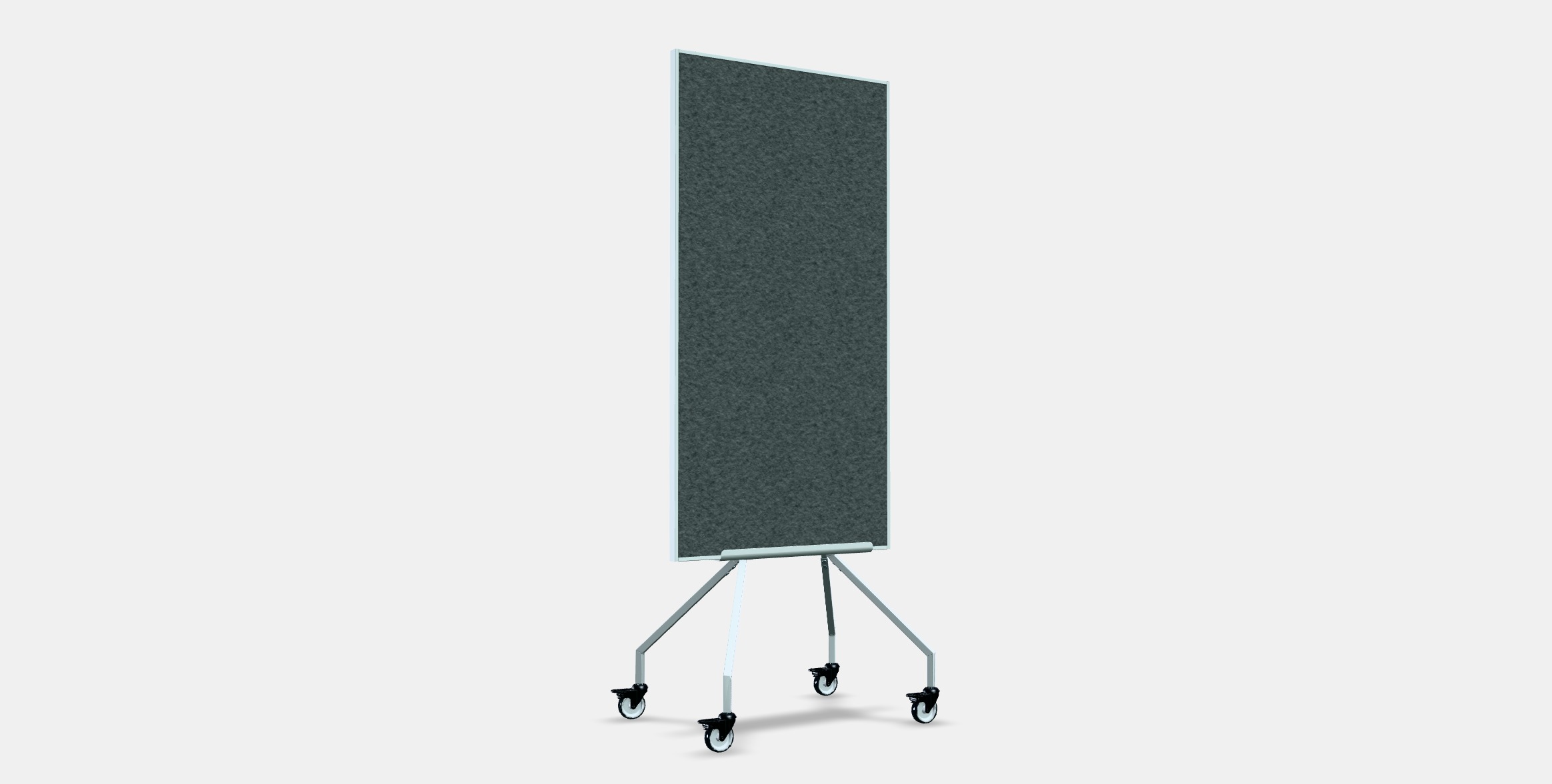 ELLOVEN Whiteboard-noticeboard with castors Low-poly 3D model_3