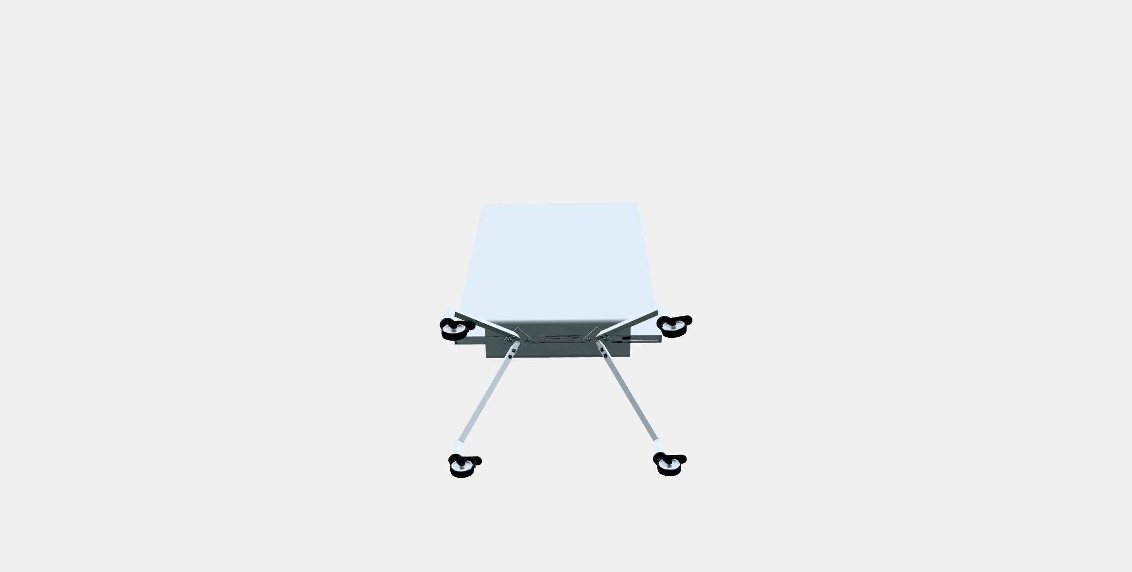 ELLOVEN Whiteboard-noticeboard with castors Low-poly 3D model_7
