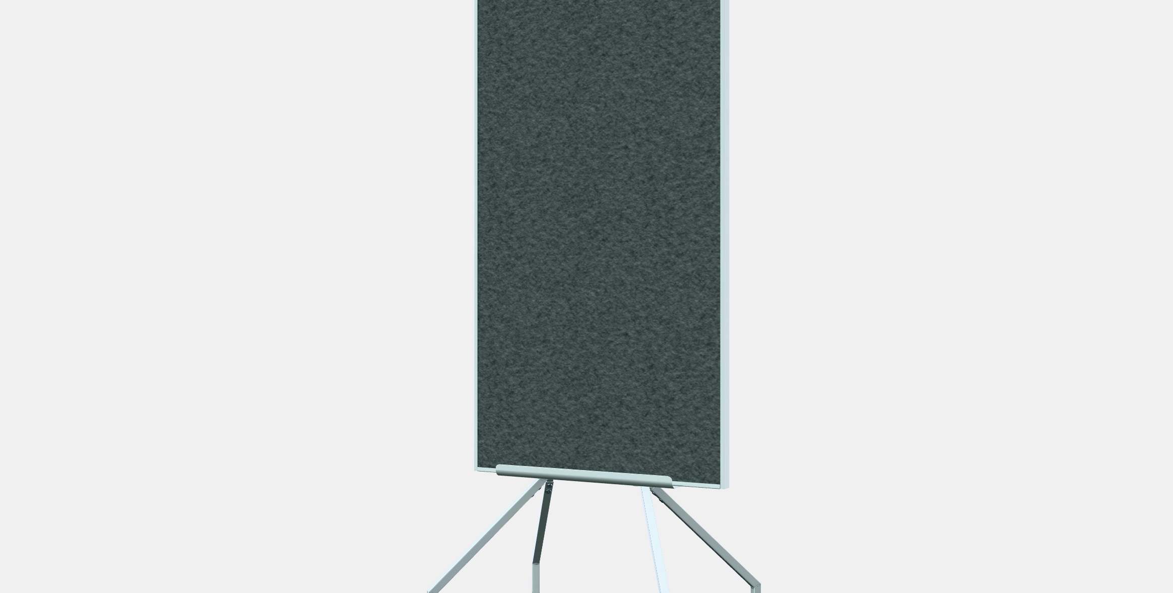ELLOVEN Whiteboard-noticeboard with castors Low-poly 3D model_13