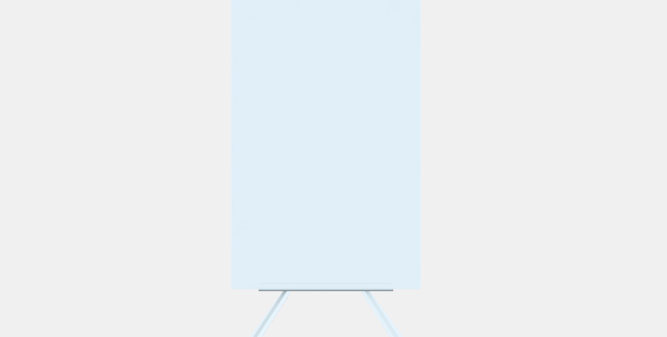ELLOVEN Whiteboard-noticeboard with castors Low-poly 3D model_15