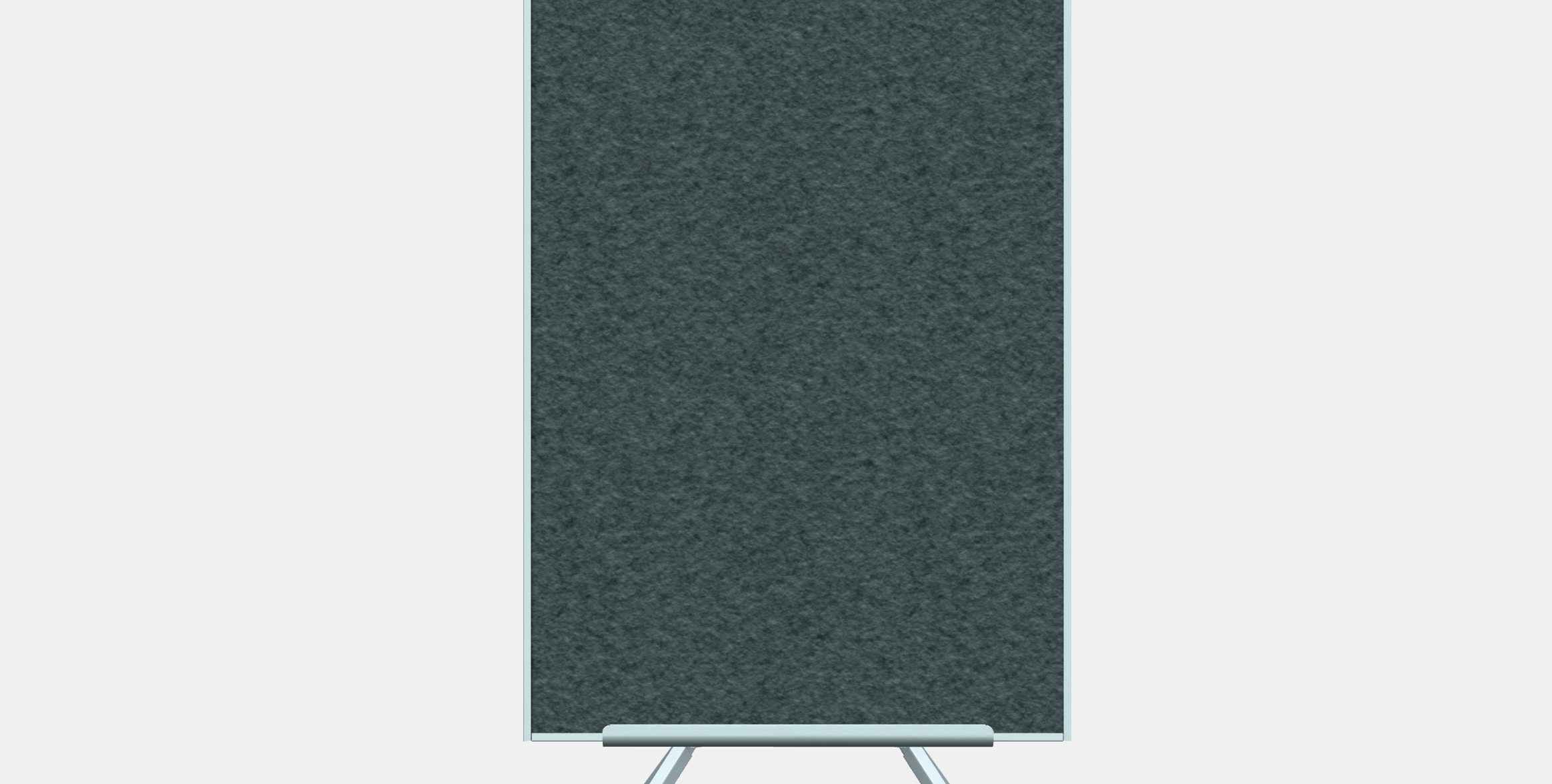 ELLOVEN Whiteboard-noticeboard with castors Low-poly 3D model_12