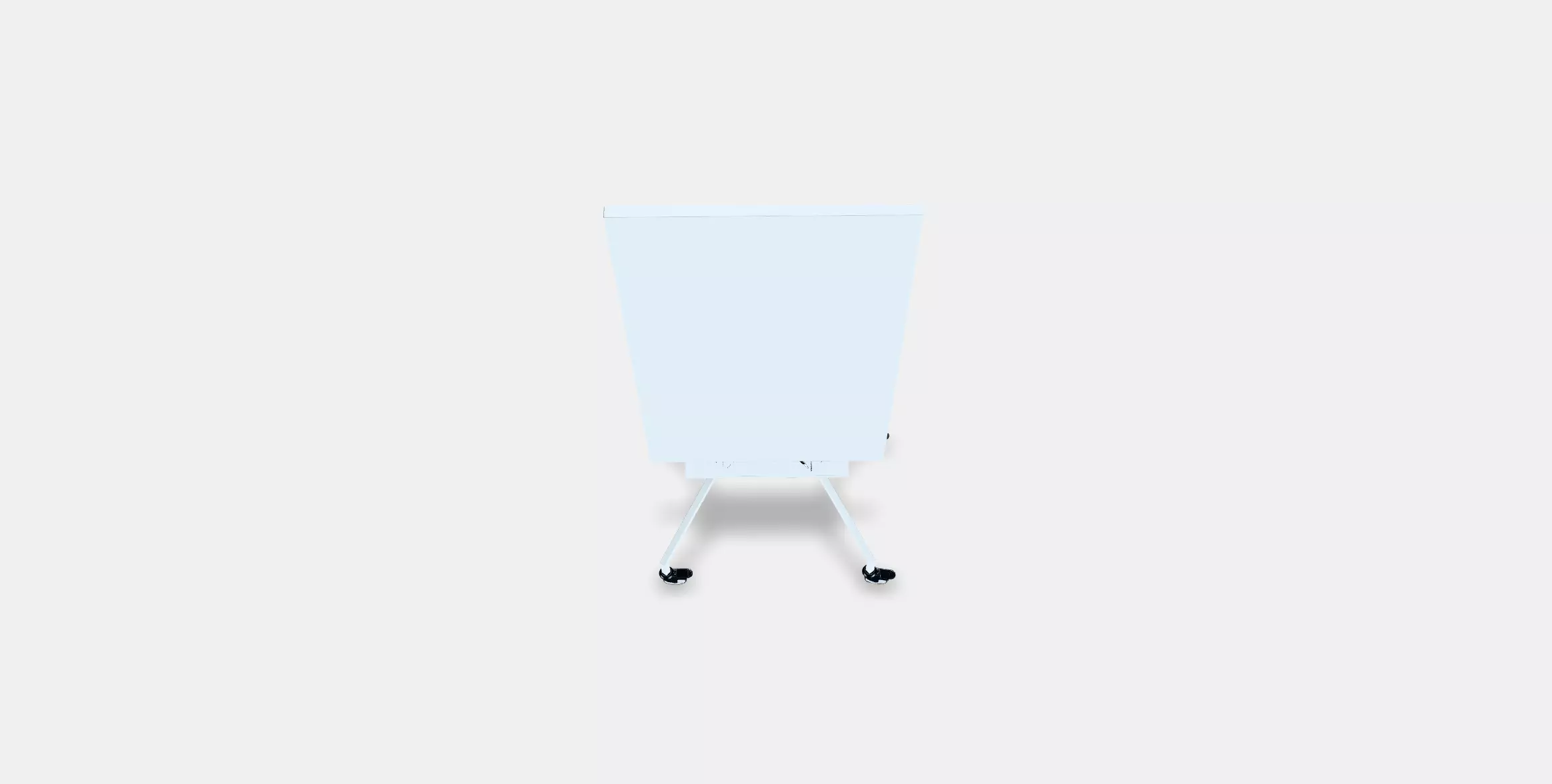 ELLOVEN Whiteboard-noticeboard with castors Low-poly 3D model_0