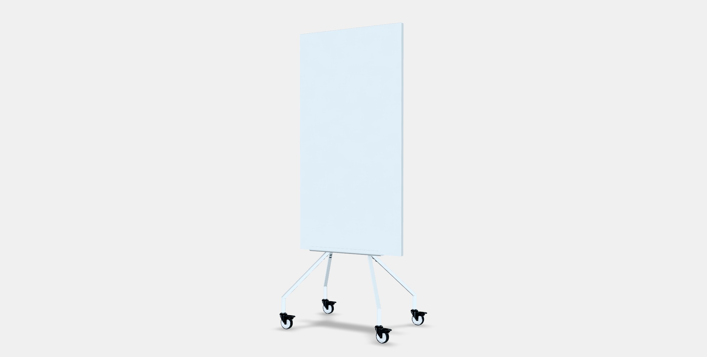 ELLOVEN Whiteboard-noticeboard with castors Low-poly 3D model_5