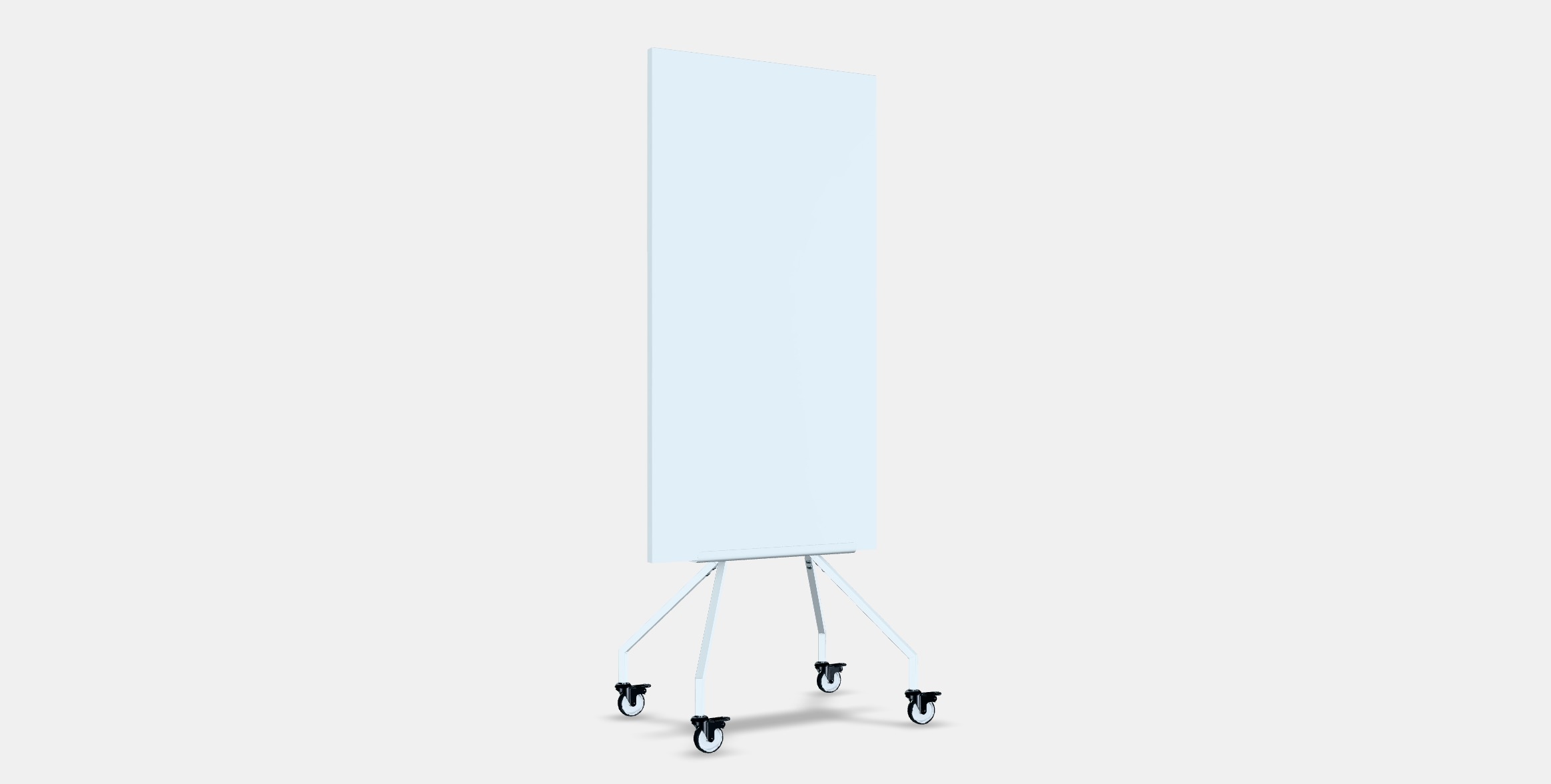 ELLOVEN Whiteboard-noticeboard with castors Low-poly 3D model_16