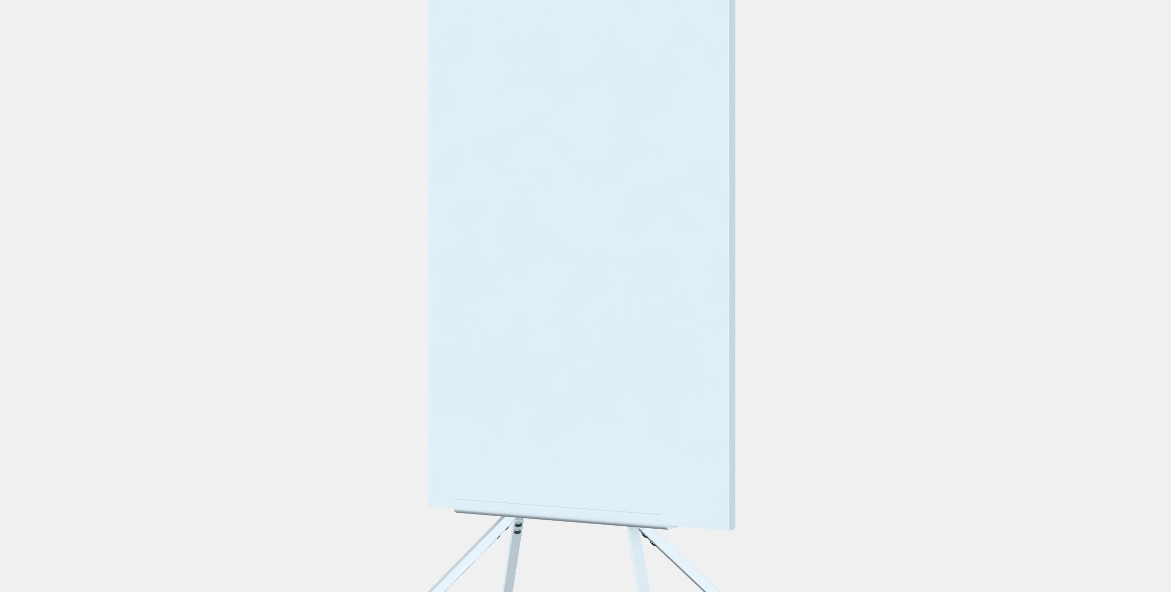 ELLOVEN Whiteboard-noticeboard with castors Low-poly 3D model_6